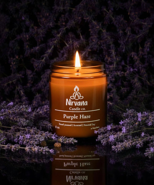 Purple Haze (Lavender) - Hand Poured Scented Candle - Nirvana Candle Co.